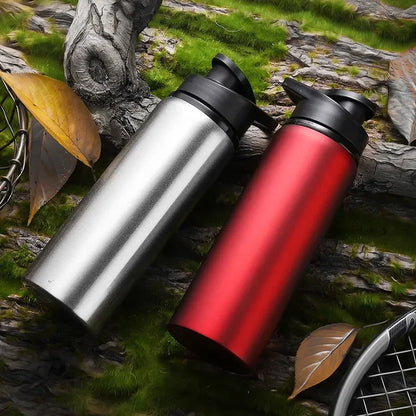 Portable Water Bottle Outdoor Sports Travel Cup Metal Drinking Bottle for Cycling Hiking Gym Leakproof Reusable Water Container