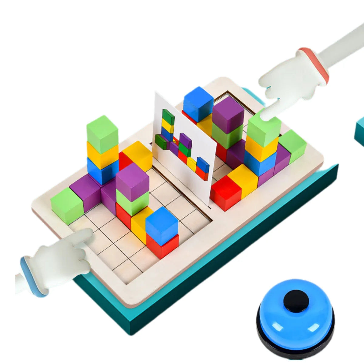 Educational Wooden Building Blocks Set for Kids Double Against Blocks Arithmetic Learning Game Puzzle Toy Ideal for Cognitive