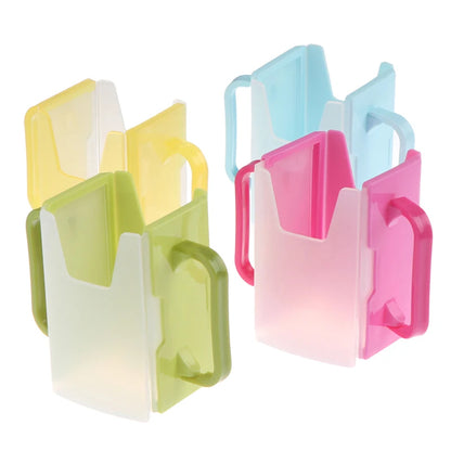 Infant Anti-Spill Cup Holder Bottle Cup Milk Holder Adjustable Safety Plastic Baby Toddler Juice Box Drinking