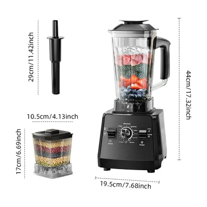 500W Heavy Duty Commercial Blender Stationary Mixer Ice Smoothies Appliances for Kitchen Professional High Power Food Processor
