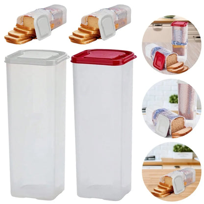 Plastic Sandwich Bread Holder with Airtight Lid Bread Dispenser Fresh Bread Storage Container for Loaf Bread Sandwich Boxes