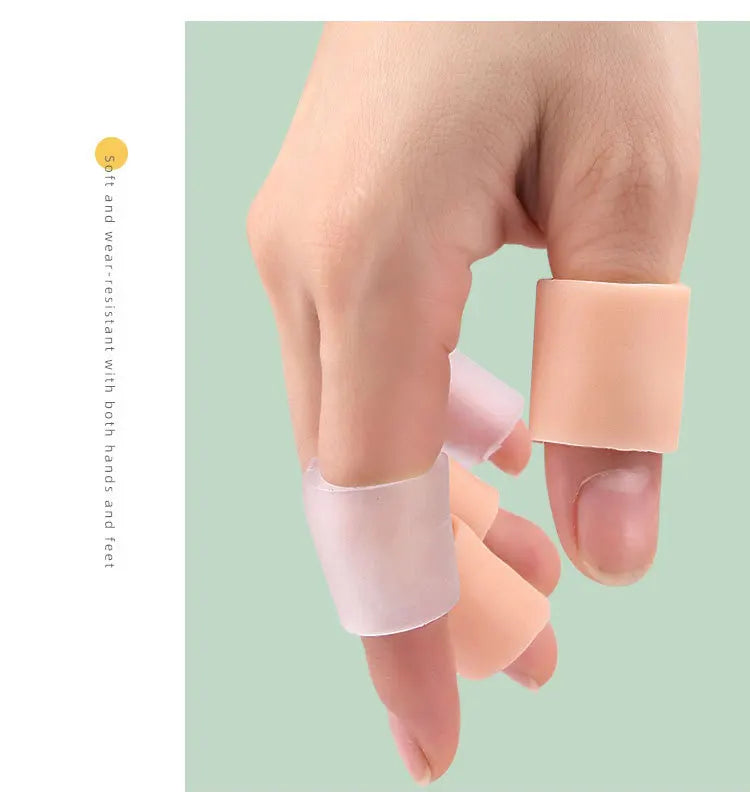 Silicone Toe Protector Cover Anti-Friction Foot Care Tool Fibre Finger Separator Spacer Tube Pain Relief Wear Pads Care Pedicure