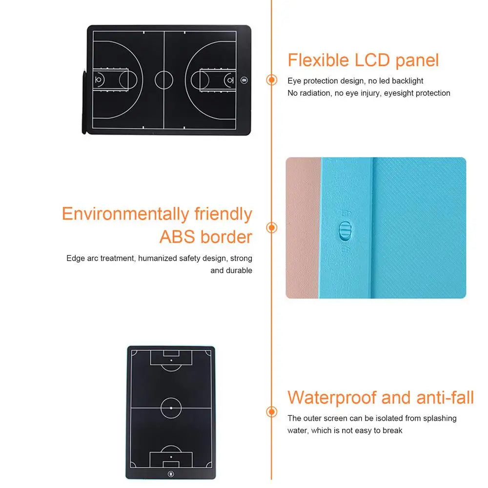 LCD Writing Tablet For Adults 16 Inches Soccer Tactics Board Basketball Coaching Board Soccer Coaches Clipboard Strategy LCD