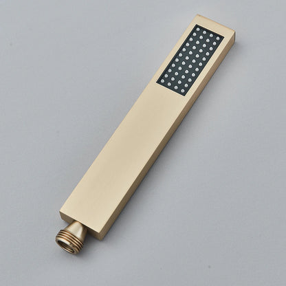 Uythner Handshower Head Brass Shower Head Square Handheld Head Replace Head Faucet Accessory Brass Material