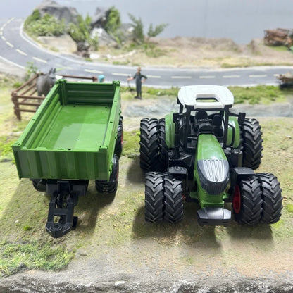 16.5" Big Tractor Toy,Farm Toy,Farm Animals Set,Include Truck Toy and Traile,Fence,Farmer,Animals,Tool,Farm Set for Gift