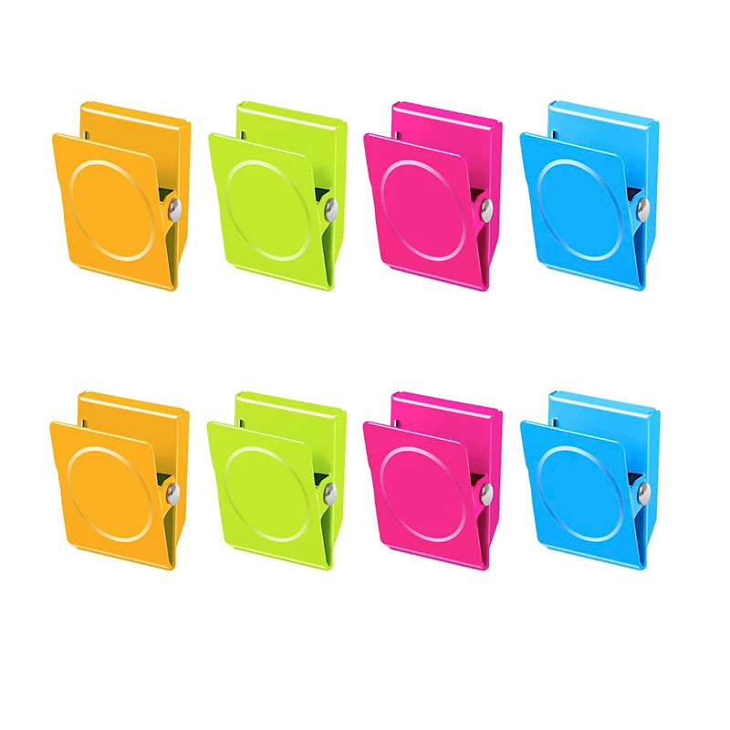 Fridge Magnetic Clips Heavy Duty Refrigerator Magnets Clips Whiteboard Multi Color Metal Magnetic Clamp
