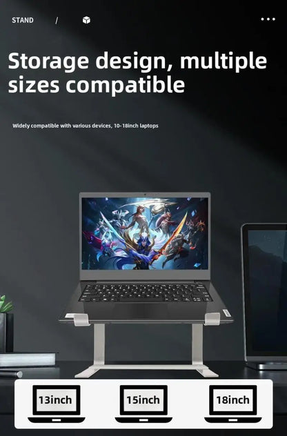 Laptop Stand for Desk Metal Computer Riser Heavy Stable Holder Ergonomic Laptops Elevator for 12-17.3 Inches Notebook Computer