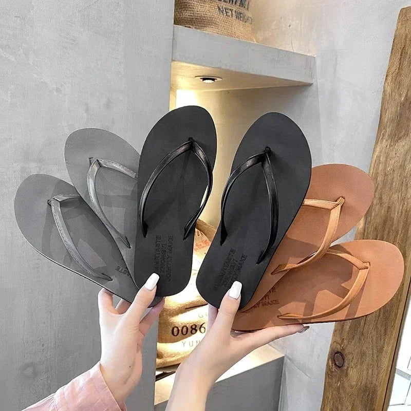 1Pair Flip-flops Women's Summer Slippers for Women Non-slip Ins Outdoor Casual Beach Sandal Women Fashion Outerwear Flip Flops