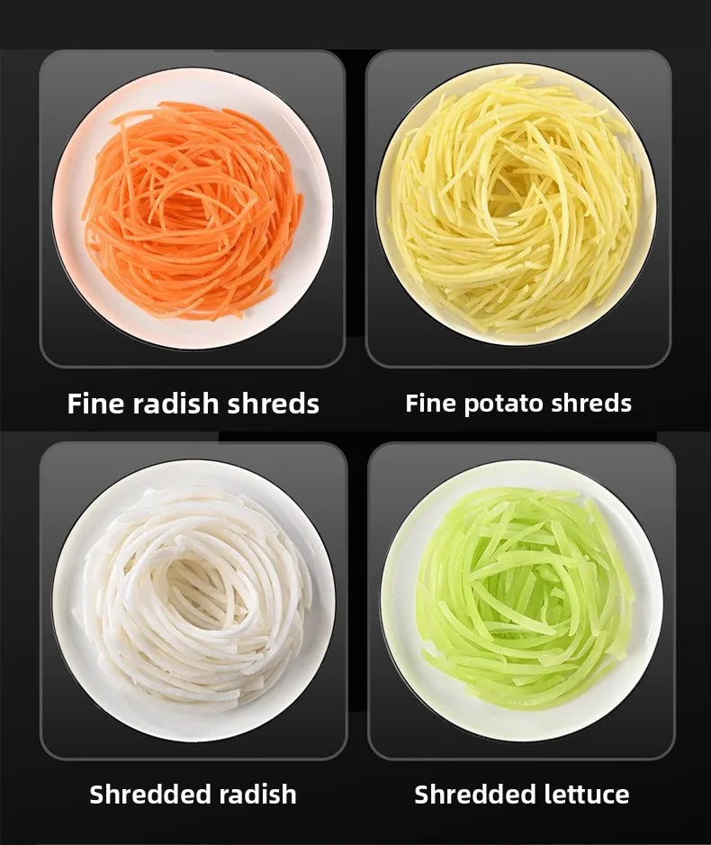 Electric Vegetable Cutter Household Full-Automatic Multifunctional Slicing,Shredding And Planing Machine For Potato/Carrot/Onion