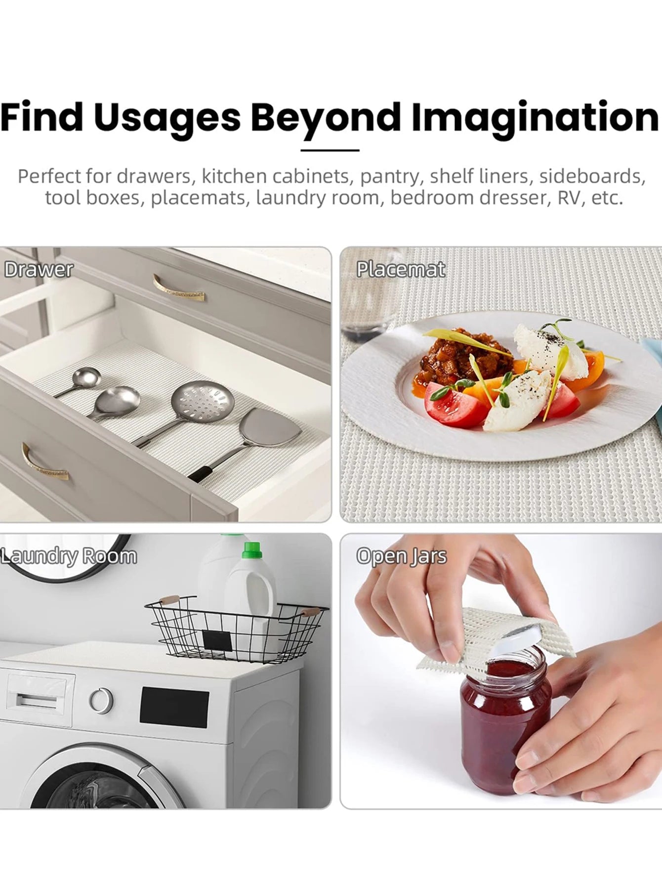 1roll EVA Shelf Liner Drawer Liner for Kitchen Cabinet Non-Adhesive,Anti Slip Cabinet Liners,Durable Waterproof Cupboard Liner