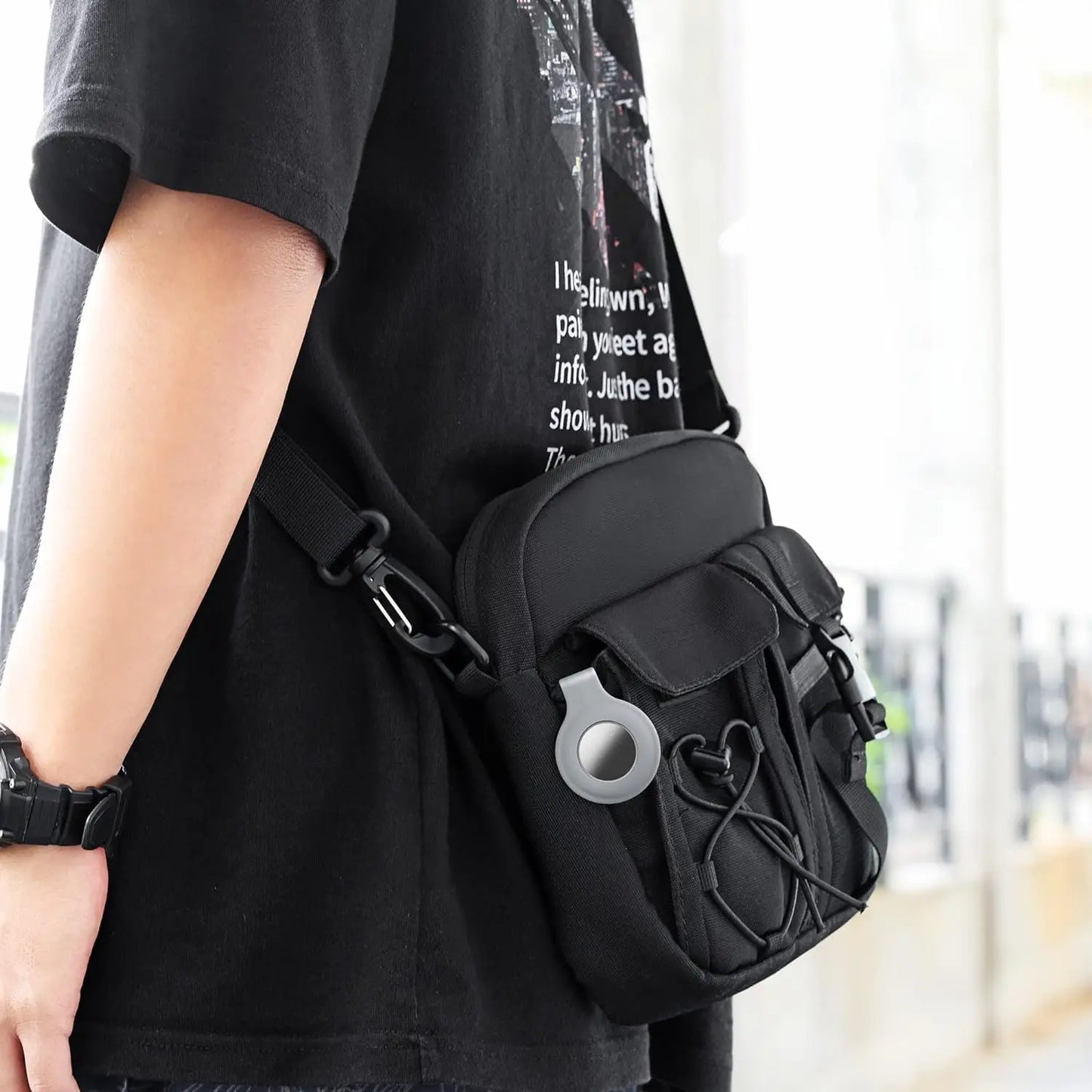 Silicone Steel Clip Compatible with Apple AirTag - Protective Silicone Clip for Tracker Protect Keychain Silicone Cover