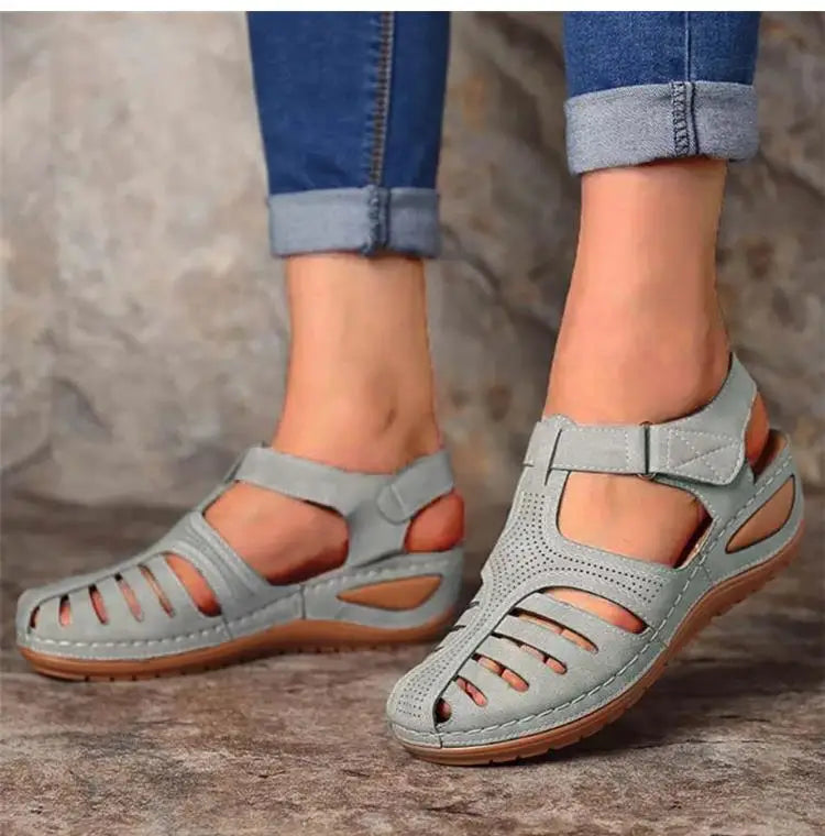 Sandals Shoes Women Summer Soft Women's Sandals Retro Shoes Woman Wedge Women's Shoes Breathable Footwear Female Sandal Women