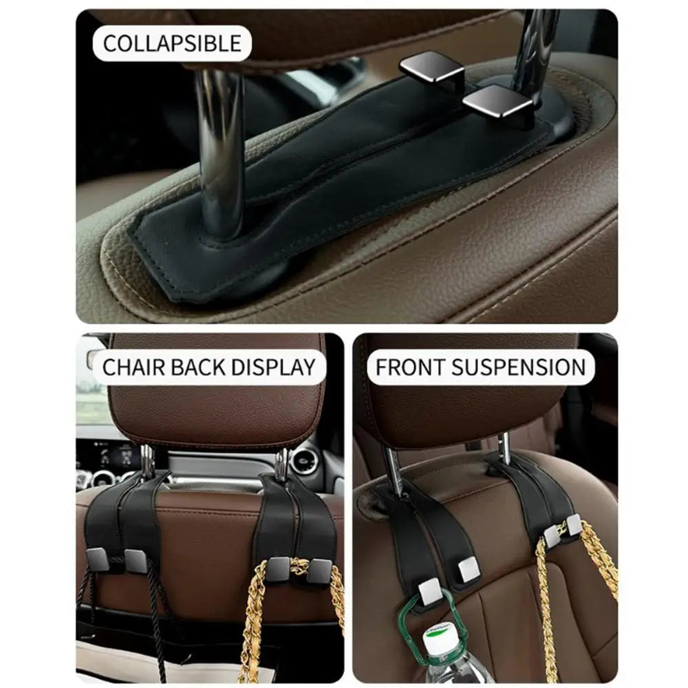 Car Seat Hooks For Headrest Small Car Back Seat Hanger Car Purse Hook Seatback Bag Holder Car Interior Accessories For Purse