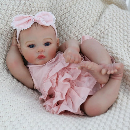 Baby Dolls Like Real Bebe Reborn Silicone Full Body 48cm Realistic Newborn Girl Painted Babies Lifelike Toddler Doll Toy Gifts