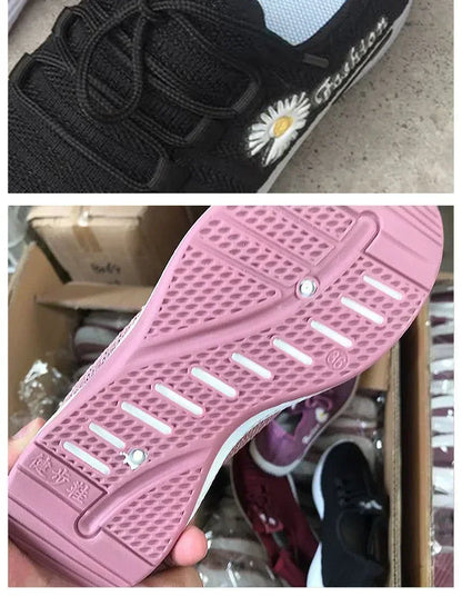 2025 Fashionable Lightweight Women's Spring/Autumn Flats: Comfortable Casual Single Shoes in Cotton Fabric womens shoes