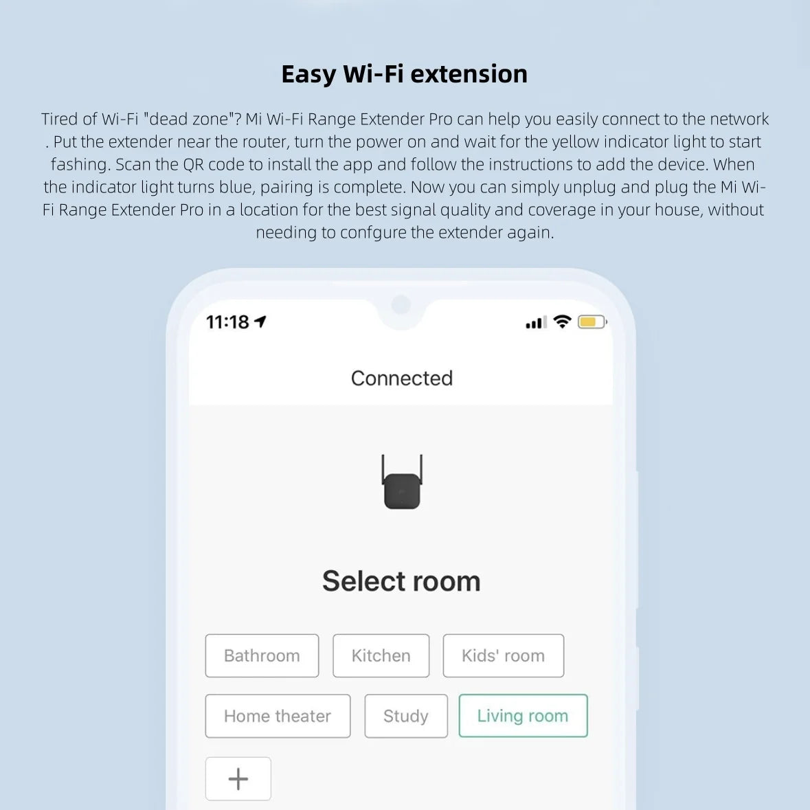 New Original Xiaomi Wifi Amplifier Pro 300M 2.4G Repeater Network Expander Range Extender Roteader Mi Wireless Wi-Fi Router