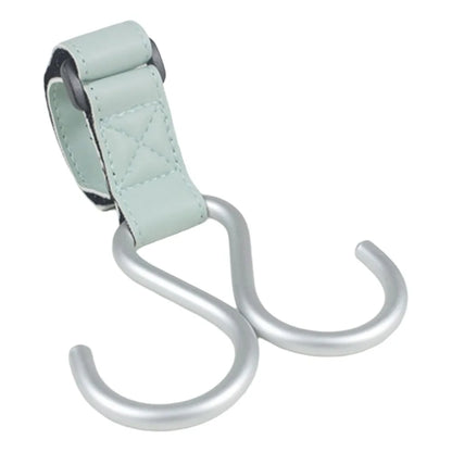 Cute S Shape Baby Stroller Hooks Double Hook PU Hanging Hook Cart Organizer Solid Color Stroller Accessories Baby