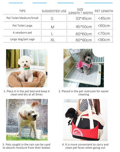 100/50/40/20PCS Absorbent Dogs Diapers Disposable Puppy Training Pee Pads Dry Clean Cushion Dog Supplies pañales para perros