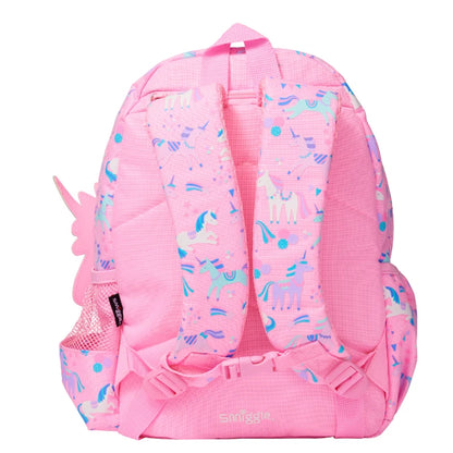 Australian Smiggle Backpack Pink And White Unicorn Student Stationery Backpack Lunch Bag Water Cup Student Gift