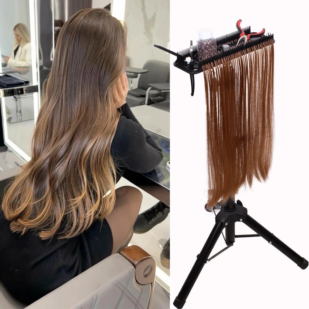 Hair Extension Holder Stand Wig Hair Tray Braiding Hair Rack Stand Hair Extension Tool Salon Extension Hair Tray For Hair Weft