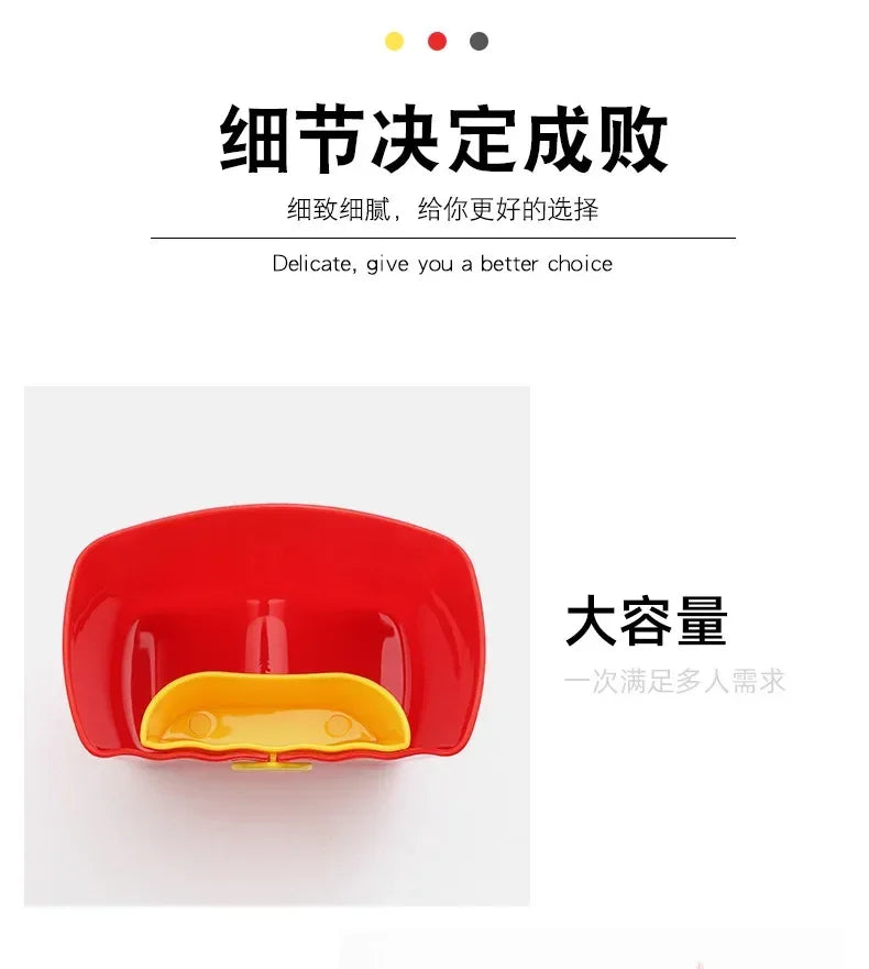 Portable Plastic French Fry Snack Storage Box PP Salad Cup Student Square Salad Bowl