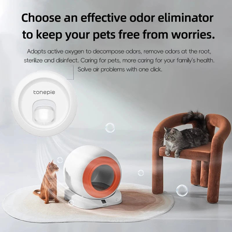 TONEPIE Cat Litter Box Accessoriess Smart Spray Deodorizer Eliminator Odor Control Air Cleaning Cat Toilet Accessories