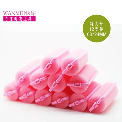 12pcs/Set Soft Sponge Foam Cushion Hair Rollers Curlers Salon Barber DIY Hair Curlers Rollers Hairdressing Tool Kit DIY Home 2cm