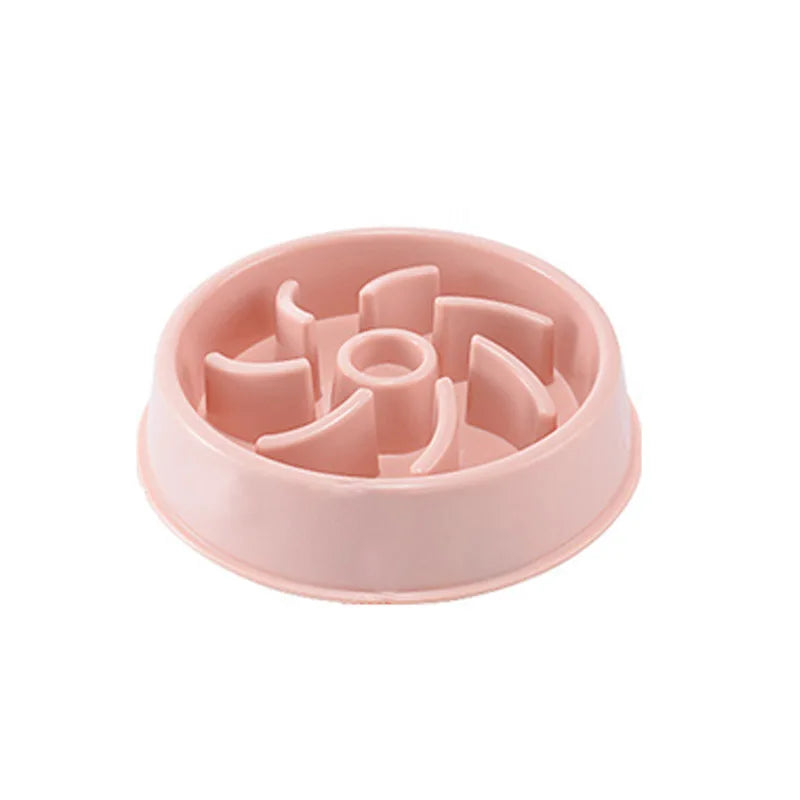 Pet Slow Food Bowl Anti-choking Feeder PP Plastic Dish Bowl Home Dog Eating Plate Anti-gulping Feeding Supplies