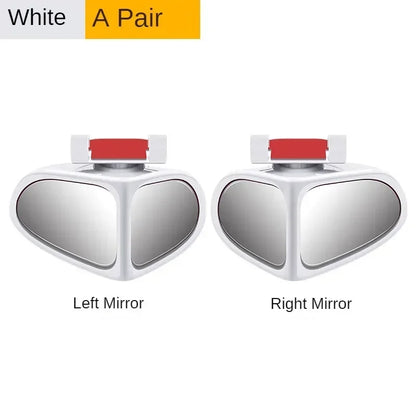 Car Blind Spot Mirror 1 Pair Front Wheel Auxiliary Rearview Double-Sided Mirror Wide Angle Mirror 360 Degree Adjustable for Cars