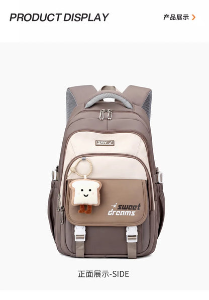 Girls Backpack for School Kawaii Bookbag for Teenage Multiple Pockets School Bag for Primary Elementary Middle School, Age 6-14