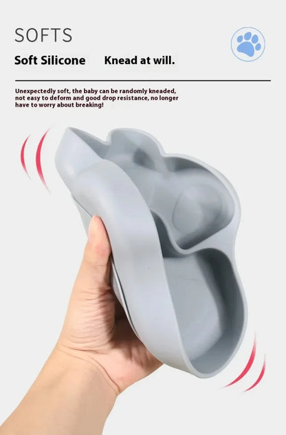 Toddler Baby Food Bowl Children's Tableware Babys Silicone Dishes Set Toddler Training Tableware Bowls Baby Feeding Set Silicone