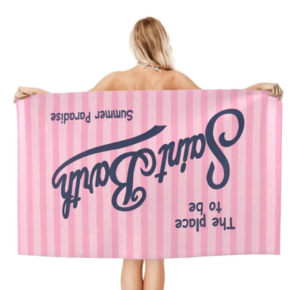 S-Saint B-Barth Beach Towel for Adults – Soft, Absorbent, and Lightweight for Travel