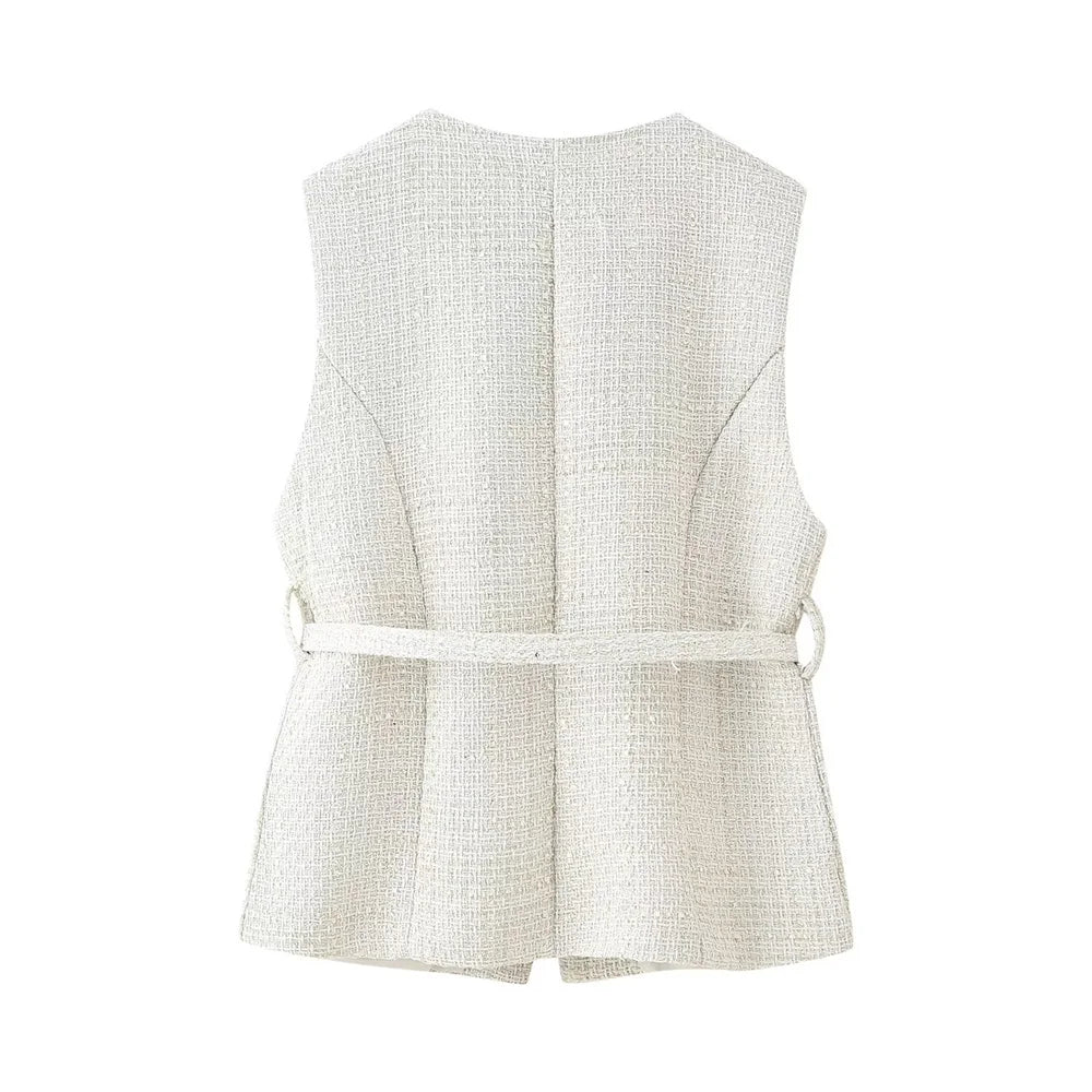 2025 New Women's Clothing European and American Style Fashion Design Sense Small Fragrant Style Decoration Texture Vest