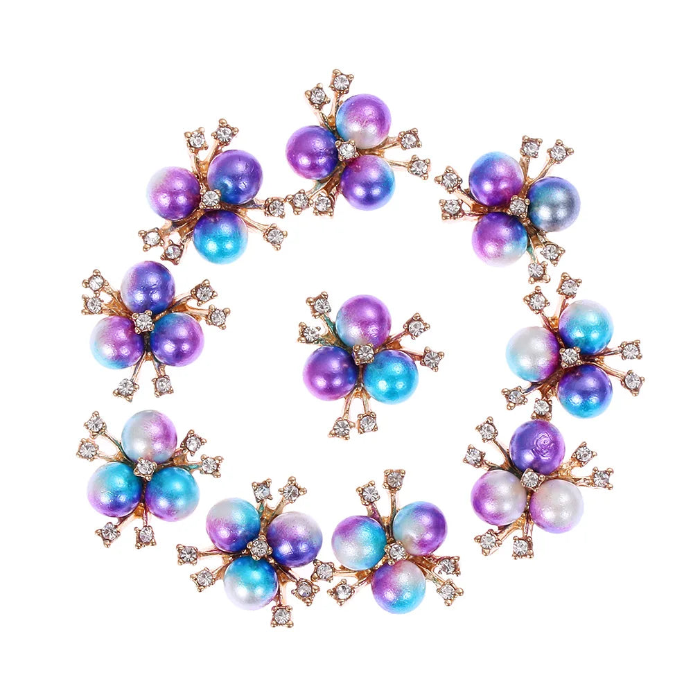 10 PCs 15/20/25MM Round Metal Rhinestone Buttons for Clothing DIY Sewing Accessories Wholesale Luxury Fashion Apparel Decoration