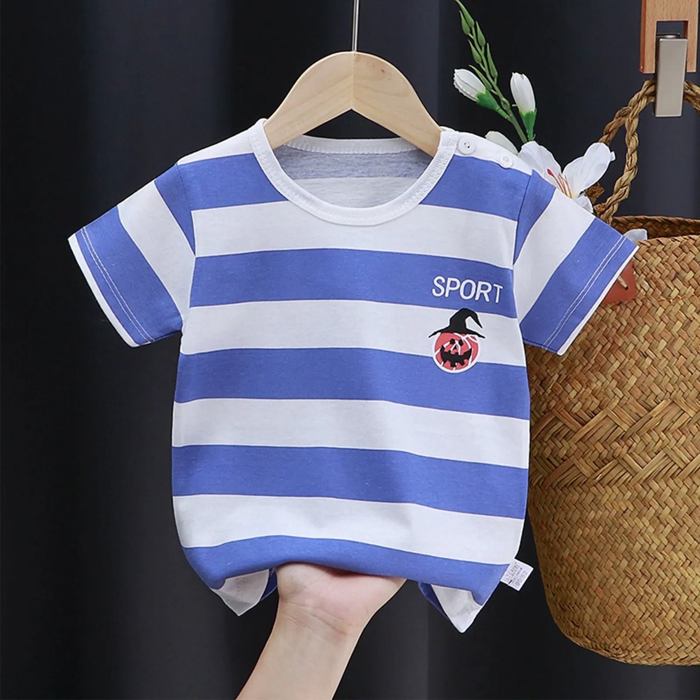 Baby Cotton T-shirts Cute Kids Print T Shirt Boys Girls Children Summer Short Sleeve Tops Infant Clothing