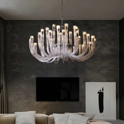 ART DECO Glass Chandelier for Living Room Bedroom Dining Room Designer Luxury LED Hanging Ligting 2024 NEW Lamp