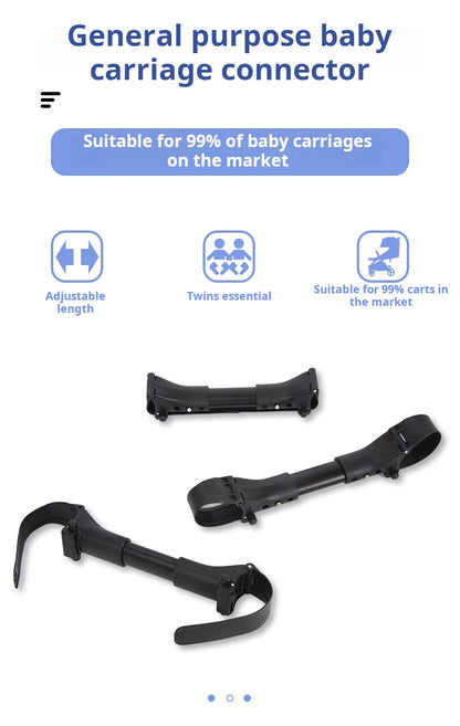 3pcs Stroller Connectors Adjustable, Free Combination Simple To Connect And Detach Stroller Accessories