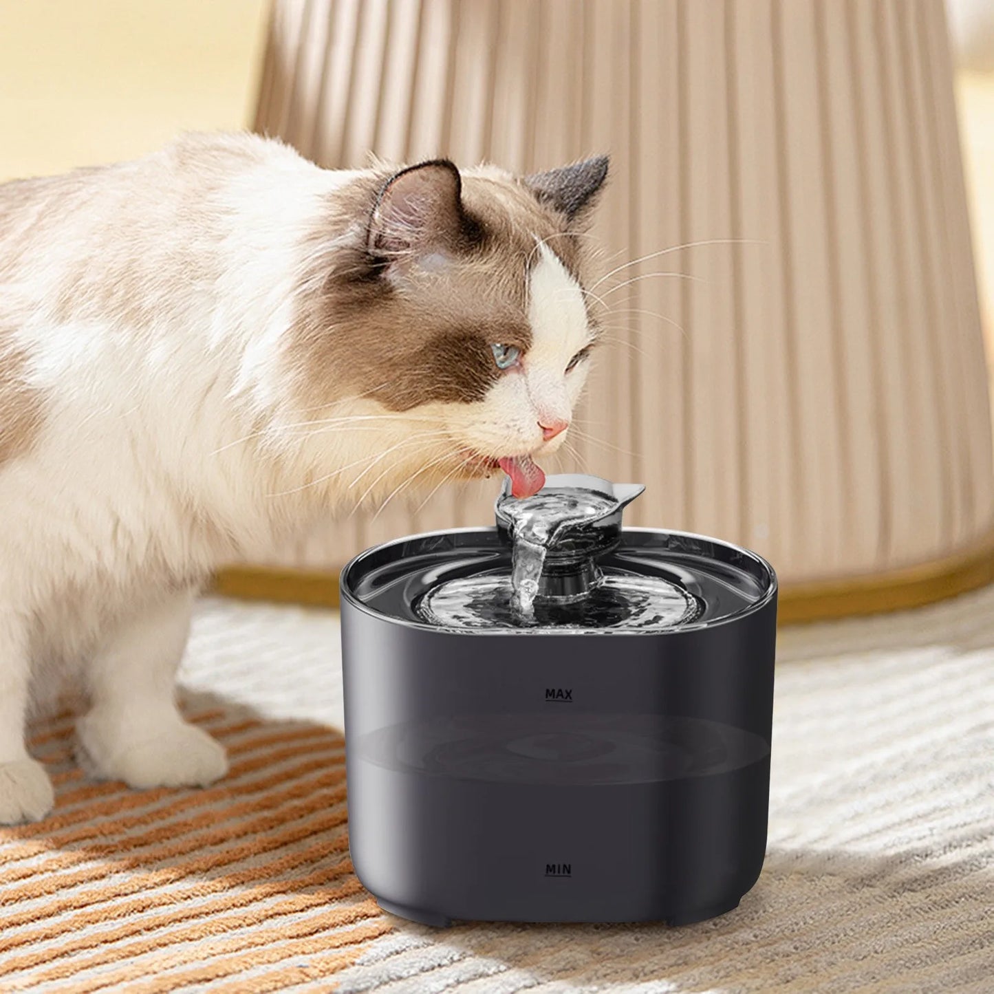 2L Capacity Pet Drinking,Automatic Dog Cat Water Fountain,Intelligent Induction Circulation Filter Silent Pet Water Feeder