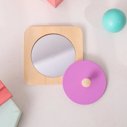 Baby Wooden Montessori Toys Mirror Tummy Time Infant Mirror Black White Contrast Visual Stimulation Sensory Development Toys