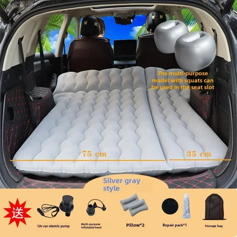 Airbed Household Outdoor Single Double Air Bed Thickened Folding Inflatable Convenient Mattress Sleep Rest for Car SUV Travel