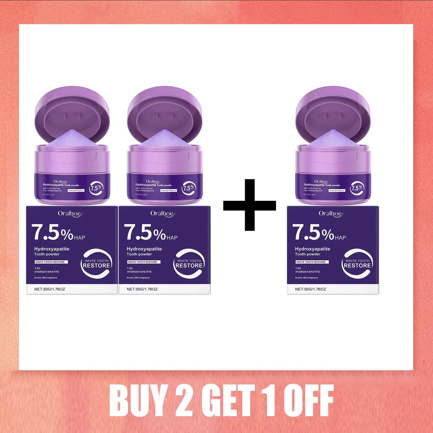 Whitening Tooth Powder Improve Plaque Stain Tartar Removal Deep Cleaning Oral Reduce Bad Breath Lasting Fresh Tooth Care Product