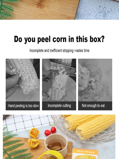 Stainless Steel Corn Thresher Fruit Vegetable Tools Easy Peeling Corn Thresher Peeler Corn Cob Remover Kitchen Accessories