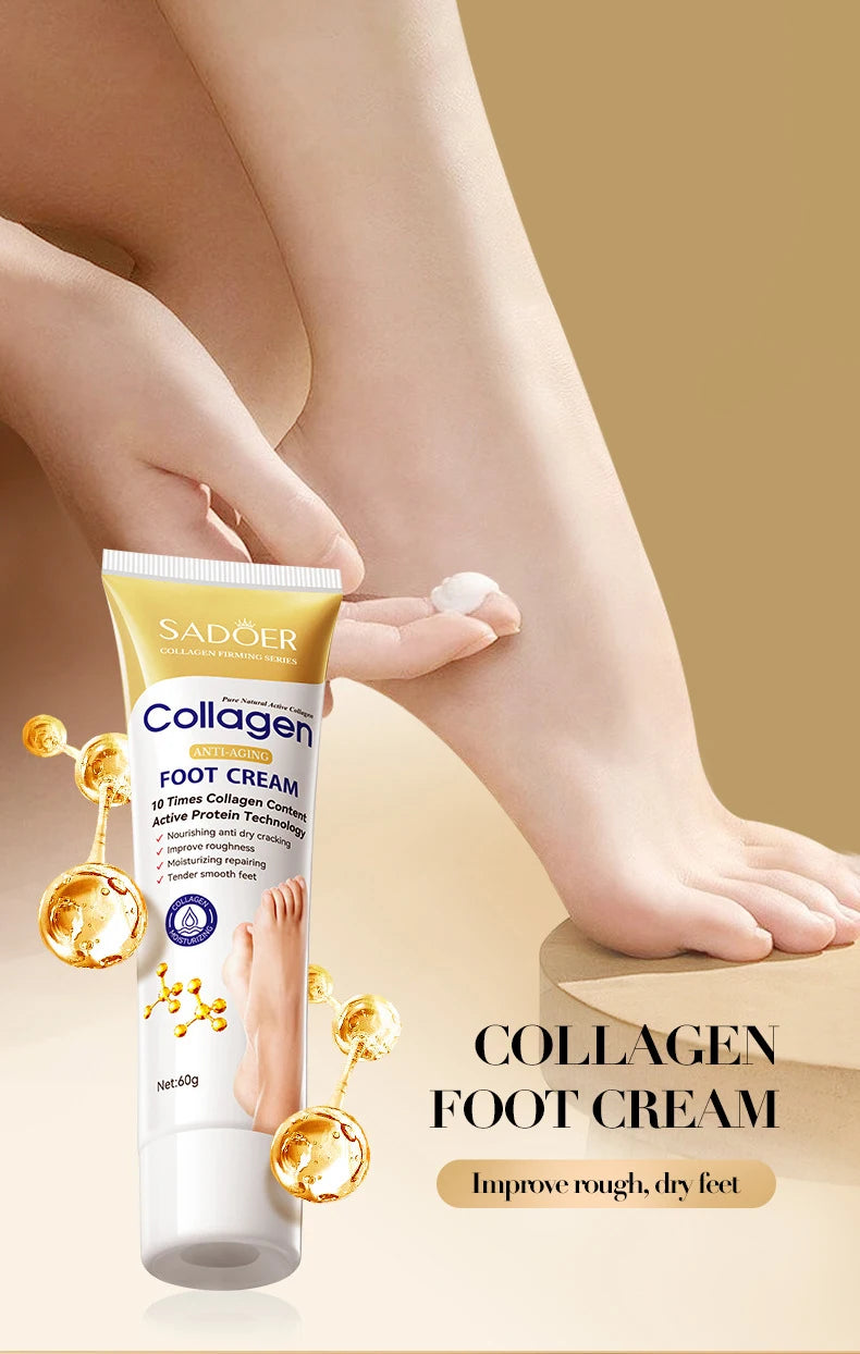SAODER Collagen Foot Cream Feet skincare Moisturizing Hydrating Firming Nourishing Repairing Feet Creams Foot Skin Care Products
