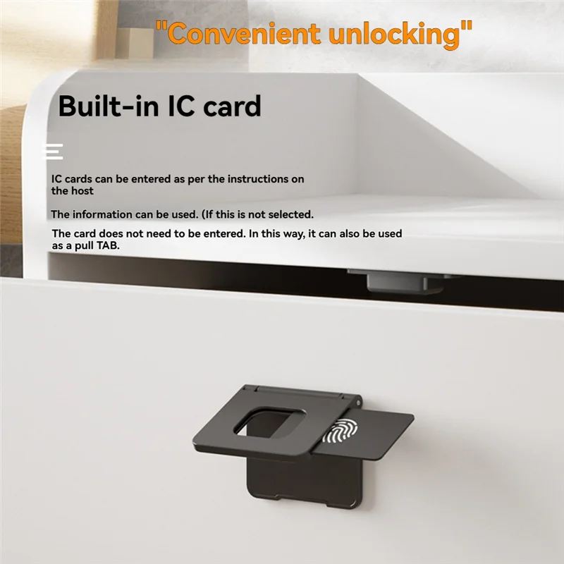ABUO-Drawer Wardrobe Lock Electronic Lock Childproof No Drilling Safety Electric Door Lock For Home Cabinet Security
