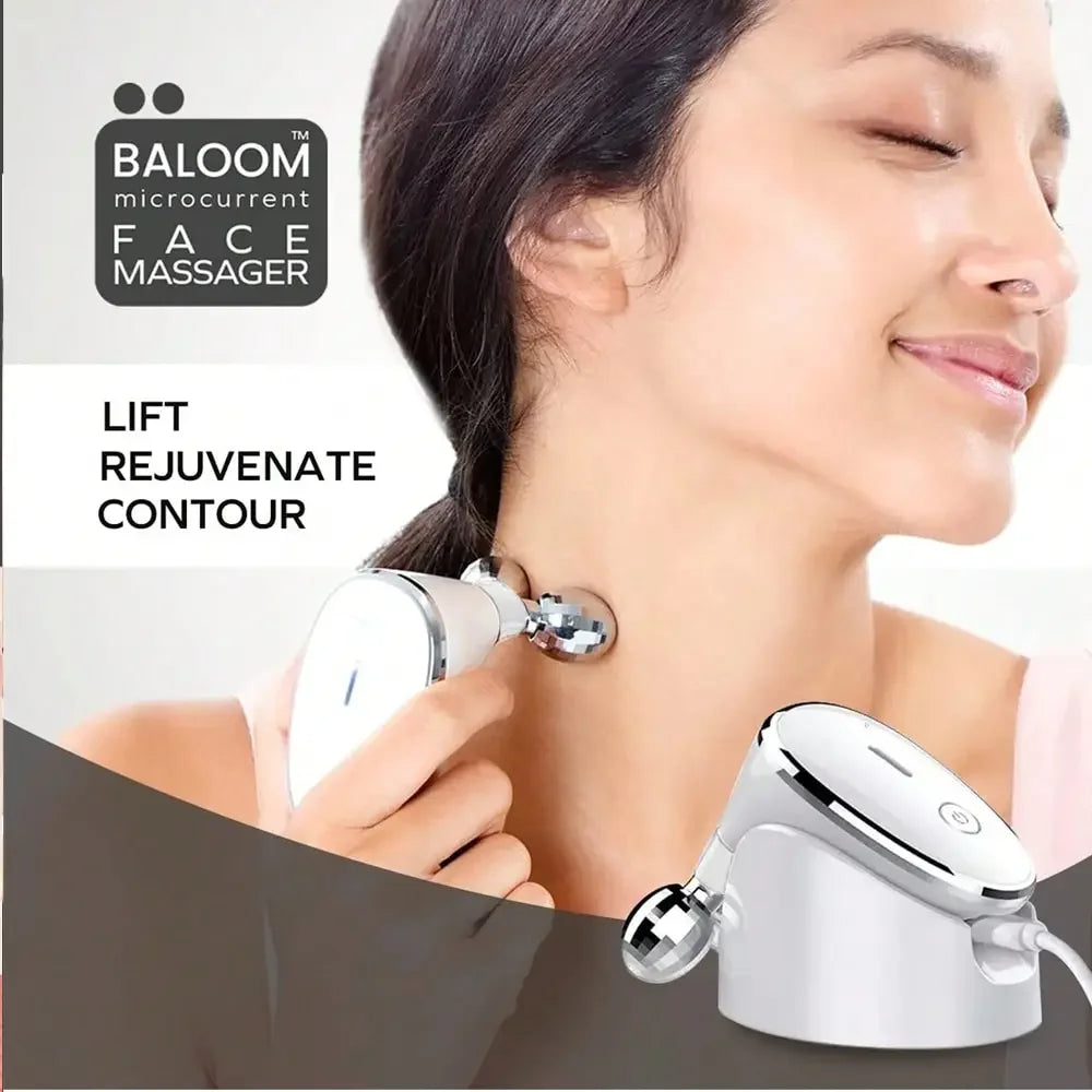 Microcurrent Facial Massager, Facial Roller - Skin Tightening Care For Women And Men - Face Wrinkle Removal, Anti Aging