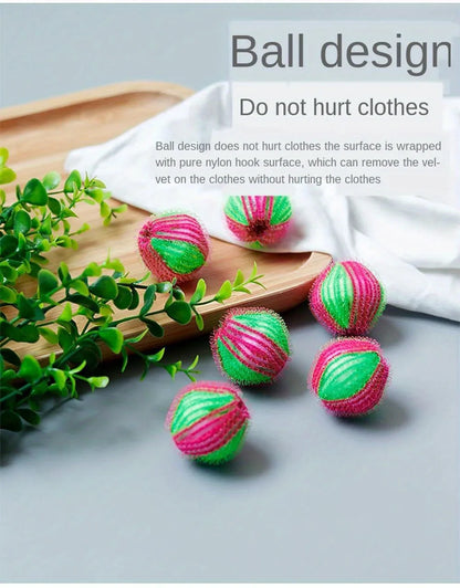 6PCS Pet Hair Remover for Laundry Lint Remover Washing Balls Reusable Dryer Nylon Balls Dogs Cats Hair Lint Remover for Laundry