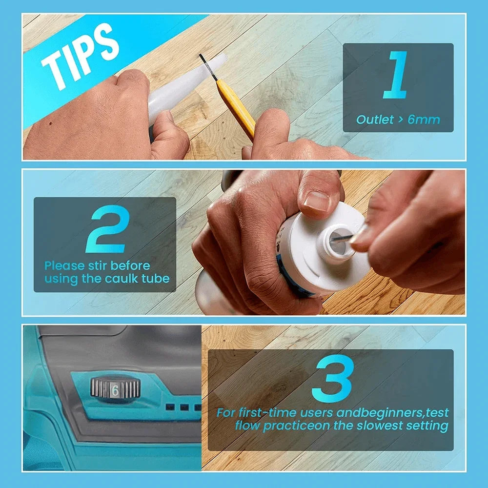 Cordless Electric Glue Gun Multifunctional Electric Caulking Gun Portable Glue Filling Sealing Power Tool For Makita 18V Battery