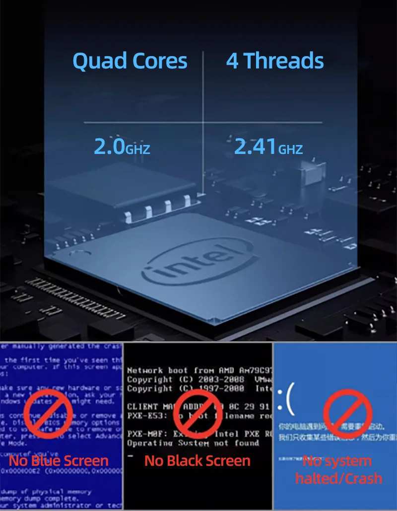 ZHICHUN Mini PC Intel Quad Core I7 Gaming Computer Celeron J4125 PC Desktop Computer PC portable Mini computer