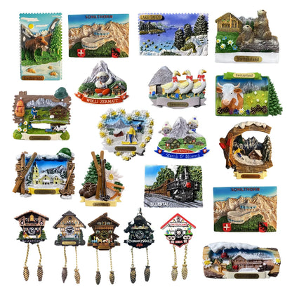 Europe Switzerland 3D Fridge Magnets Tourism Souvenir Refrigerator Magnets Sticker Collection Handicraft Decoration Articles