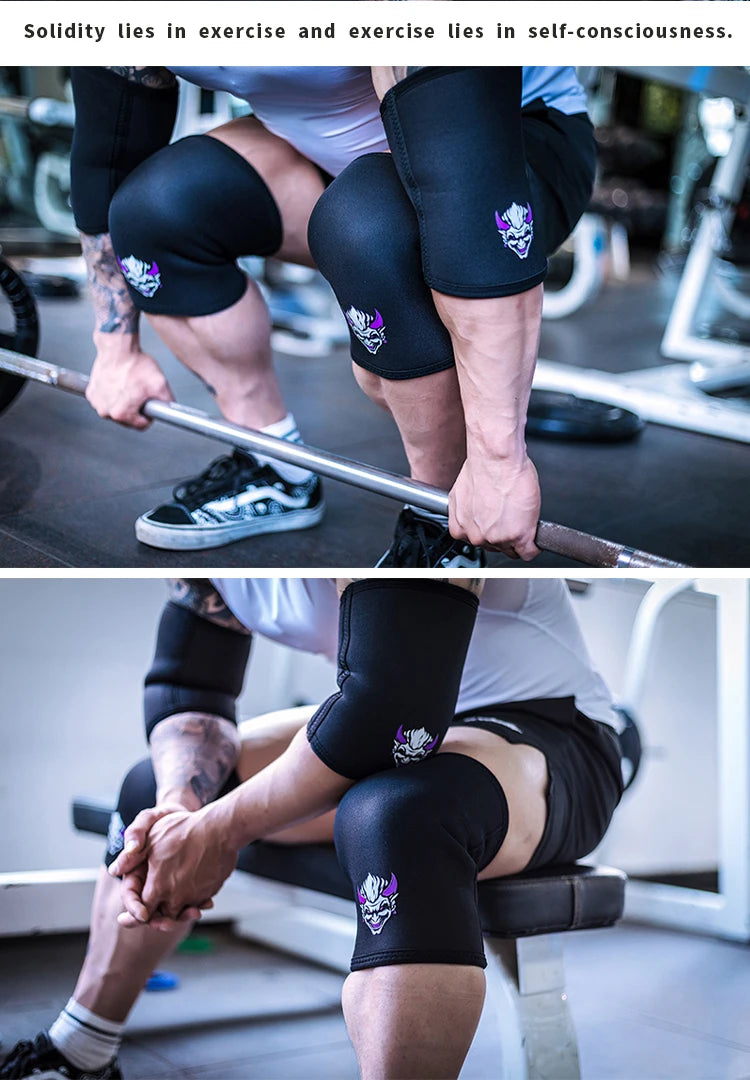 1 Pair Fitness Powerlifting Knee Pads Squat Support Weightlifting Knee Sleeve Strength Lifting Pads Gym Training Knee Covers